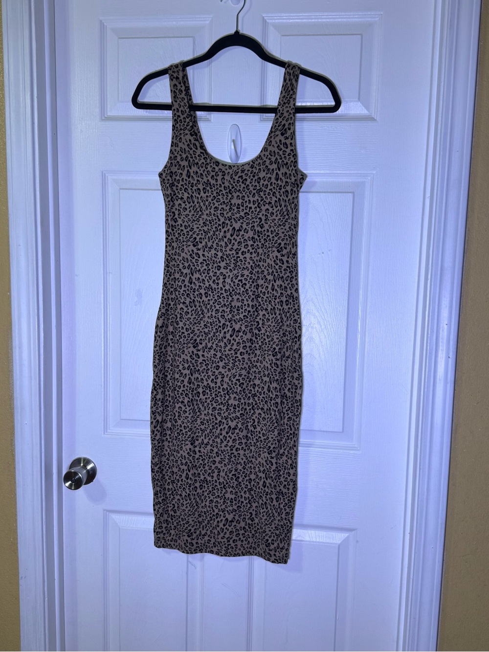 Bar III Leopard Print Midi Tank Dress - Brown/Black